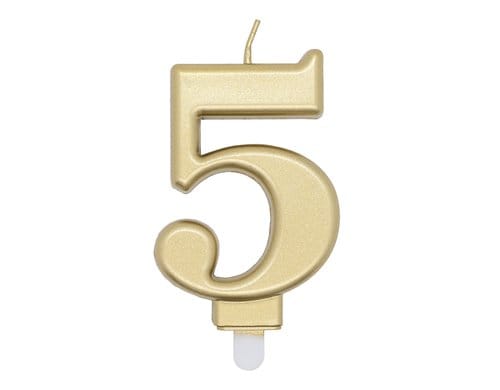 Amscan Kerzen Zahl 5 Sparkling Celebrations Gold