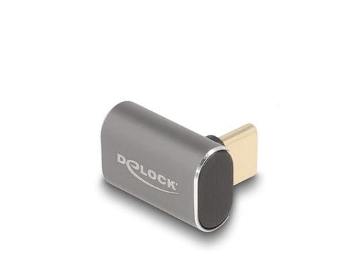 Delock Adapter USB-C Stecker zu Buchse 40 Gbps, 100 W, 8K 60Hz, gehäuse: Metall