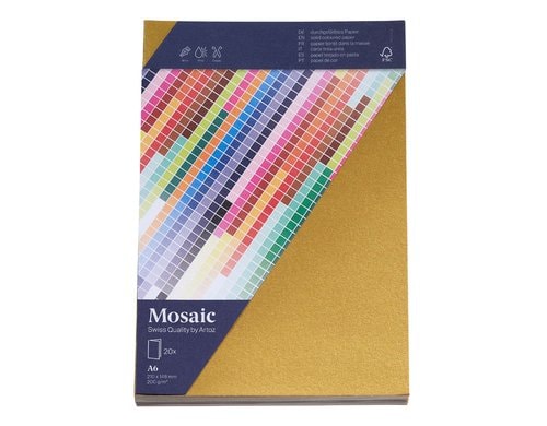 Artoz Blankokarte Mosaic A6 gold, 20 Karten
