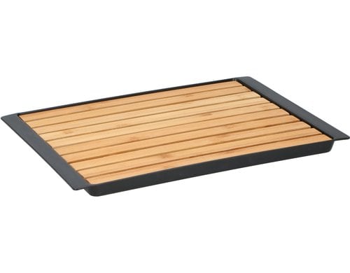 Alpina Schneidebretter mit Krümelschale 38x27x2 cm, Holz, PP