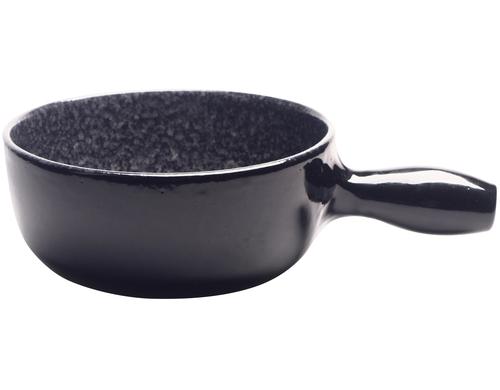 Nouvel Käsefondue Caquelon Porto schwarz, Terracotta, D: 22 cm