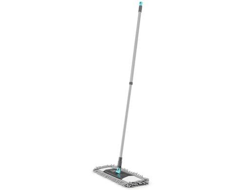 CLEANmaxx Bodenreinigungsset grau/blau 3in1 Mob, Wischmob, Besen, Reinigungsset