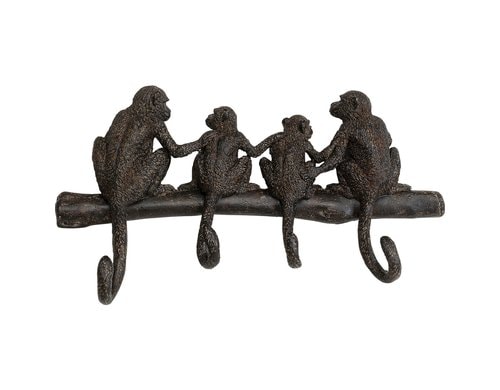 Kare Wandgarderobe Monkey Family 38 cm