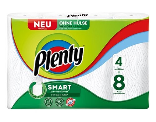 Plenty Smart Haushaltspapier weiss 4 Rollen à 90 Blatt