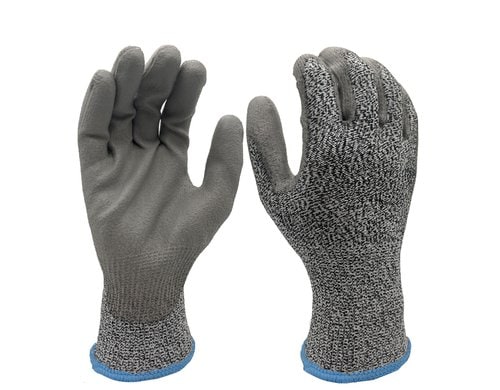 FTM Arbeitshandschuh Grösse 9/L, sz-grau, schnittfest, 12er Set