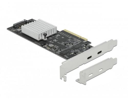 Delock 89011 PCI Express x8 Karte LP 2x extern SuperSpeed Type-C 20Gbps, Dual Ch