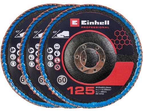 3x 125mm Flap Discs Curved Winkelschleifer-Zubehör