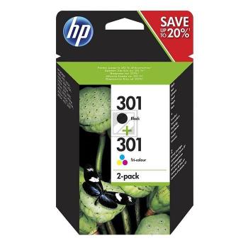 HP Combopack Nr.301 - Black + CMY (N9J72AE) 3ml,  Seitenkapazität ~ 190 / 165 Seiten