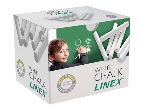 Linex weisse Kreide 100 Stück 80mm Höhe