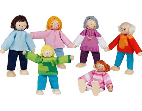 Goki Biegepuppen Moderne Familie 6-teilig