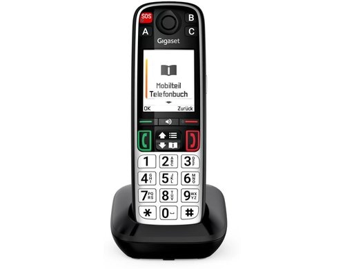 Gigaset Schnurlostelefon Easy 500 EU Schwarz/Silber