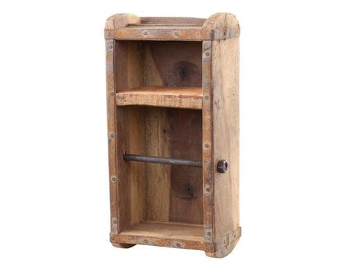 Chic Antique WC-Papierhalterung,Backsteinfo 30x15x10 cm (HxLxB), MDF, Kiefernholz