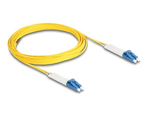 Delock LWL Duplex Patchkabel, OS2, 5m Singlemode 9/125µm, LC-LC, winkelbar
