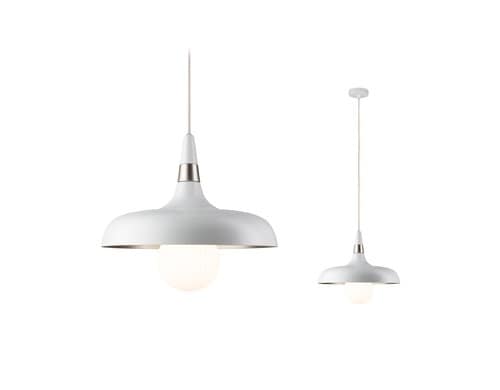 Pendelleuchte Juna E27 max. 20W Champagner 20W Champagner, Weiss matt dimmbar Metall