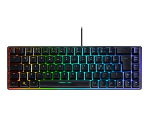 Deltaco TKL Gaming Keyboard memb RGB, black CH-Layout, membrane, RGB
