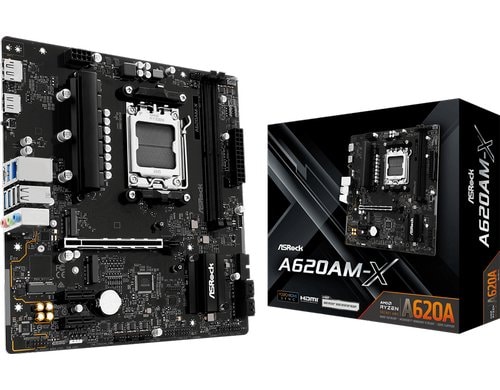 ASRock A620AM-X, µATX, AM5 AMD A620A, AM5, 2x DDR5, PCIe 4.0