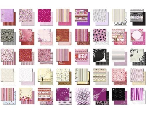 URSUS Designpapier Glitter 190 g/m2 Love 40 Blatt, 30.5 x 30.5 cm