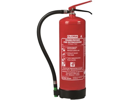 K.A.B GLORIA Feuerlöscher Schaum Brandklasse AB, 6 Liter, ohne PFAS