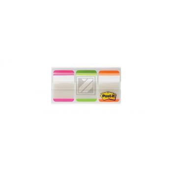 3M Post-it Index Strong, 3x12 Tabs pink/orange/grün