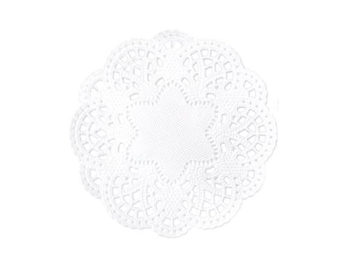 Demmler Tortenspitze Barock 10cm 40 Stück, weiss, rund