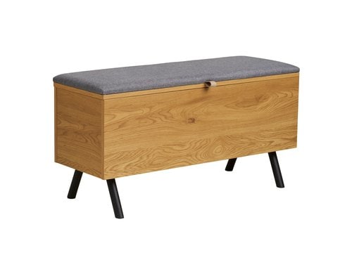 House Nordic Sitzbank Barco, Eichenlook mit Stauraum, 33x92x48 cm (LxBxH)