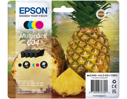 Epson Tinte  Multipack 4-colours 604 Ink 1x3.4/3x2.4 ml, für XP220x/320x/420x/WF29x0