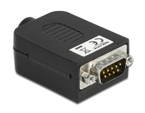 Delock Adapter DB9 9Pin Stecler - 10Pin TB 10Pin Terminalblock, Pitch 3.81, Muttern