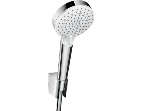 Crometta Brausehalterset Schlauch 1,6 m EcoSmart Weiss/Chrom