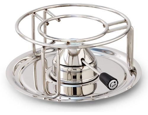 Kisag Rechaud Classic Silver inkl. Kisag Sicherheitsgasbrenner