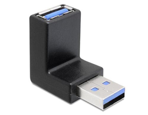 USB3.0 Winkeladapter: A-Buchse zu A-Stecker für USB3.0 Geräte, 270Grad gewinkelt