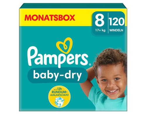 Pampers Baby Dry Gr.8 Extra Large 17+kg MonatsBox / 120 Stück