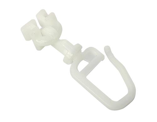 Gardinia Drehgleiter für 4mm Laufkanal Weiss, Polyoxymethylen,