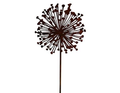 Ambinace Allium inkl. Stab 80 cm Metall rost, D: 15 cm