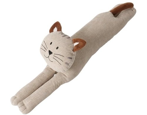 Boltze Zugluftstopper Minky Polyester/Sand/Baumwolle, 75.8x11.8x21.9cm