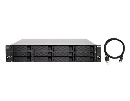 QNAP 12-bay 2U RM Erweiterungseinheit USB-C 3.1 Gen2 10Gbps, redundante PSU