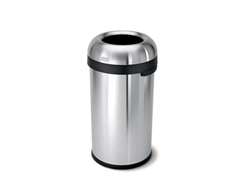 Simplehuman Kugel offener Abfalleimer 60L gebürsteter Edelstahl