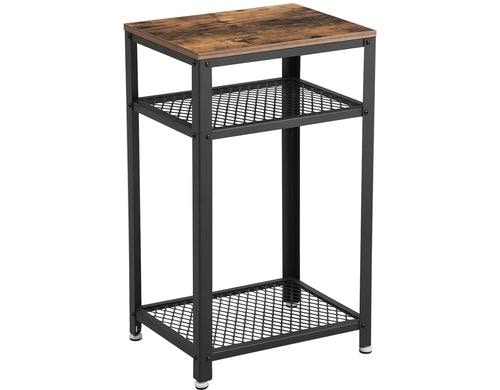 Vasagle Beistelltisch mit 2 Ablagen 45x75x35 cm, Traglast pro Ablage 10 kg