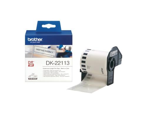 Brother Etiketten zu Labelprinter Film Endlos, 62 mm x 15,24 m, Film transparent