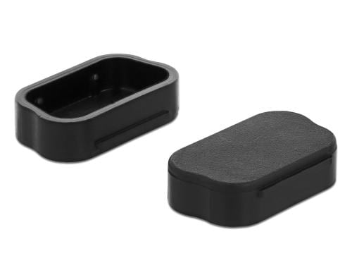 Delock Sub-D 9/15 Staubschutz, 10 Stück Zum Schutz von Sub-D-Ports, Schwarz