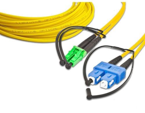 Lightwin LWL Duplex Patchkabel Singlemode 9/125µm, LC/APC-SC, 5.0m OS2