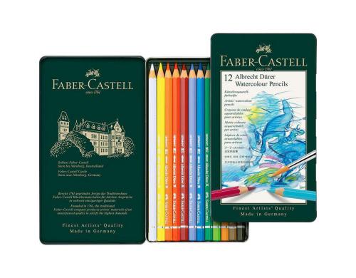 FABER-CASTELL A. Dürer Aquarellfarbstifte 12er Metalletui