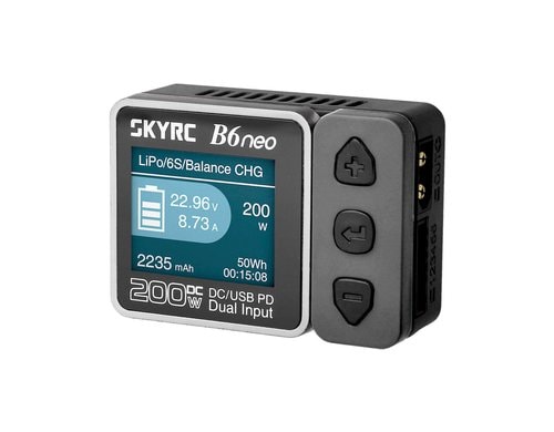 SkyRC B6neo, LiPo 1-6s, DC, 10A, 200W DC Ladegerät, grau