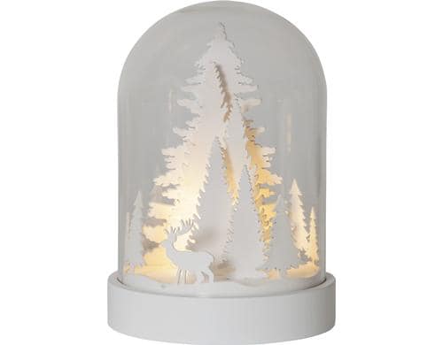 Star Trading Tischdekoration Kupol 12.5 x 17.5  cm x 12.5 cm, 3 LEDs, Indoor