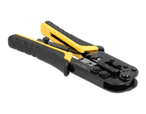 Delock Universelle Crimpzange Abisolierer Für 8P(RJ45) oder 6P (RJ12/11) Stecker