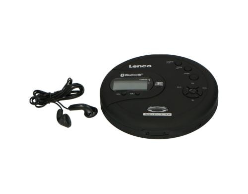 Lenco CD-300, CD / MP3 Player, BT, schwarz Bluetooth, portabel, inkl. Kopfhörer