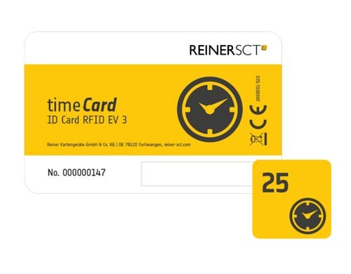timeCard Chipkarten 25 DES (ev3) 25 Stk. Chipkarten-Mitarbeiterausweise