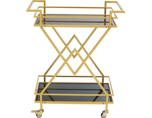Kare Servierwagen Pyramids Schwarz/Gold