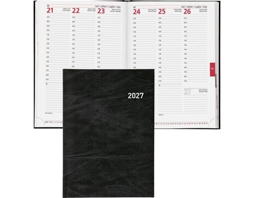 Biella Geschäftsagenda 2027 Registra 7 17.2 x 24 cm,  148 Seiten, 1 Wo auf 2 S.