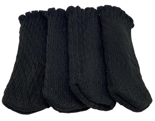Dameco Stuhlsocken Uni schwarz für Möbel 4er Set 3x11cm