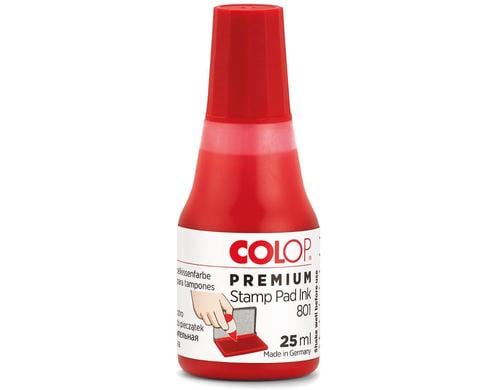 COLOP Stempelfarbe 801 für Handstempelkissen, 28 ml, rot